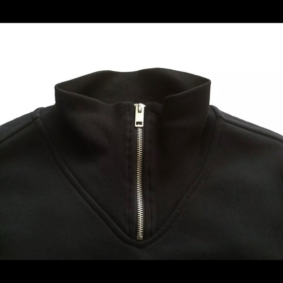 DIESEL Luxury Longsleeve 100% Cotton Sweater Mock Neck Zip Up Small - Picture 3 of 12